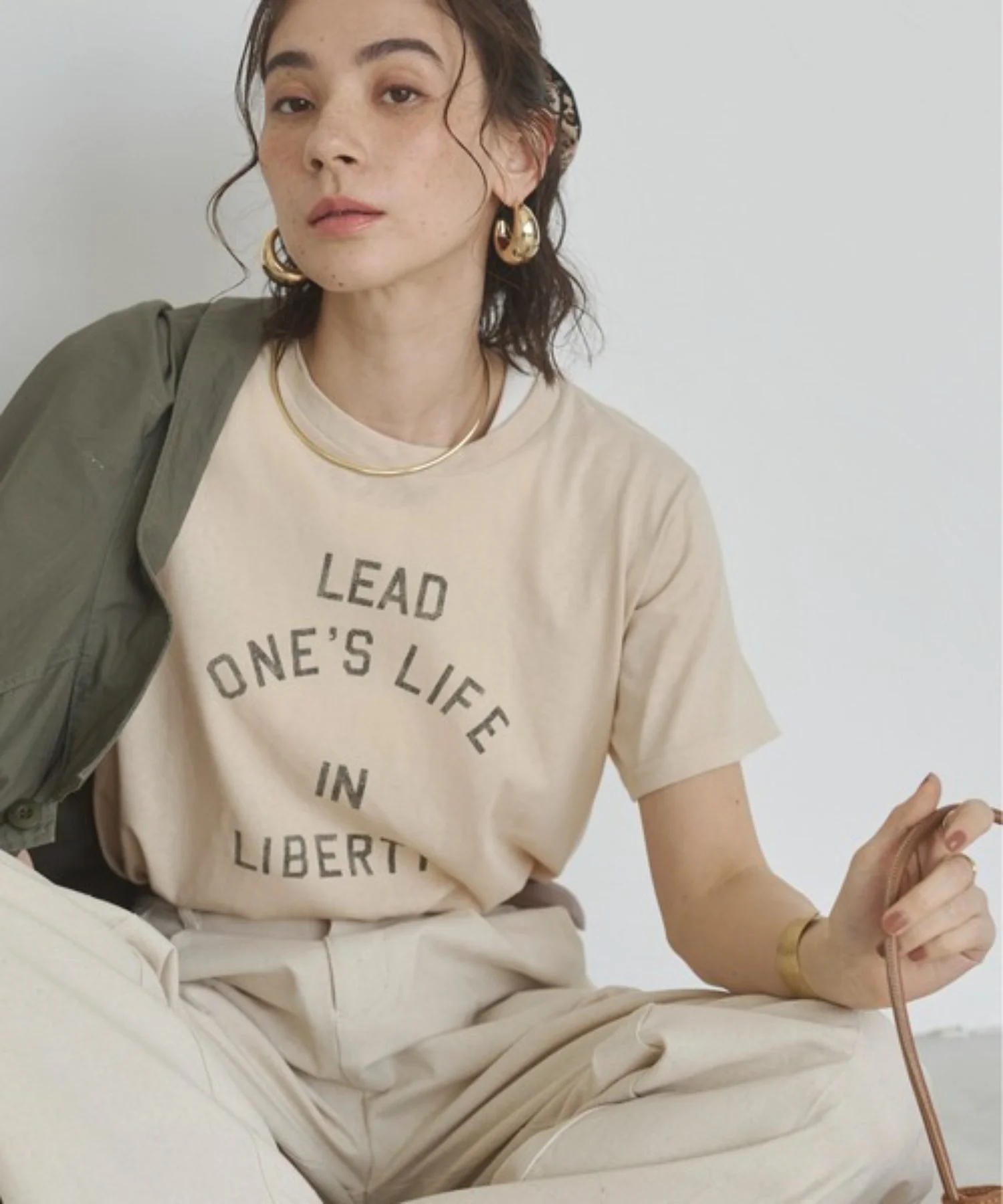 スラブ天竺ロゴプリントTシャツ - Image 2