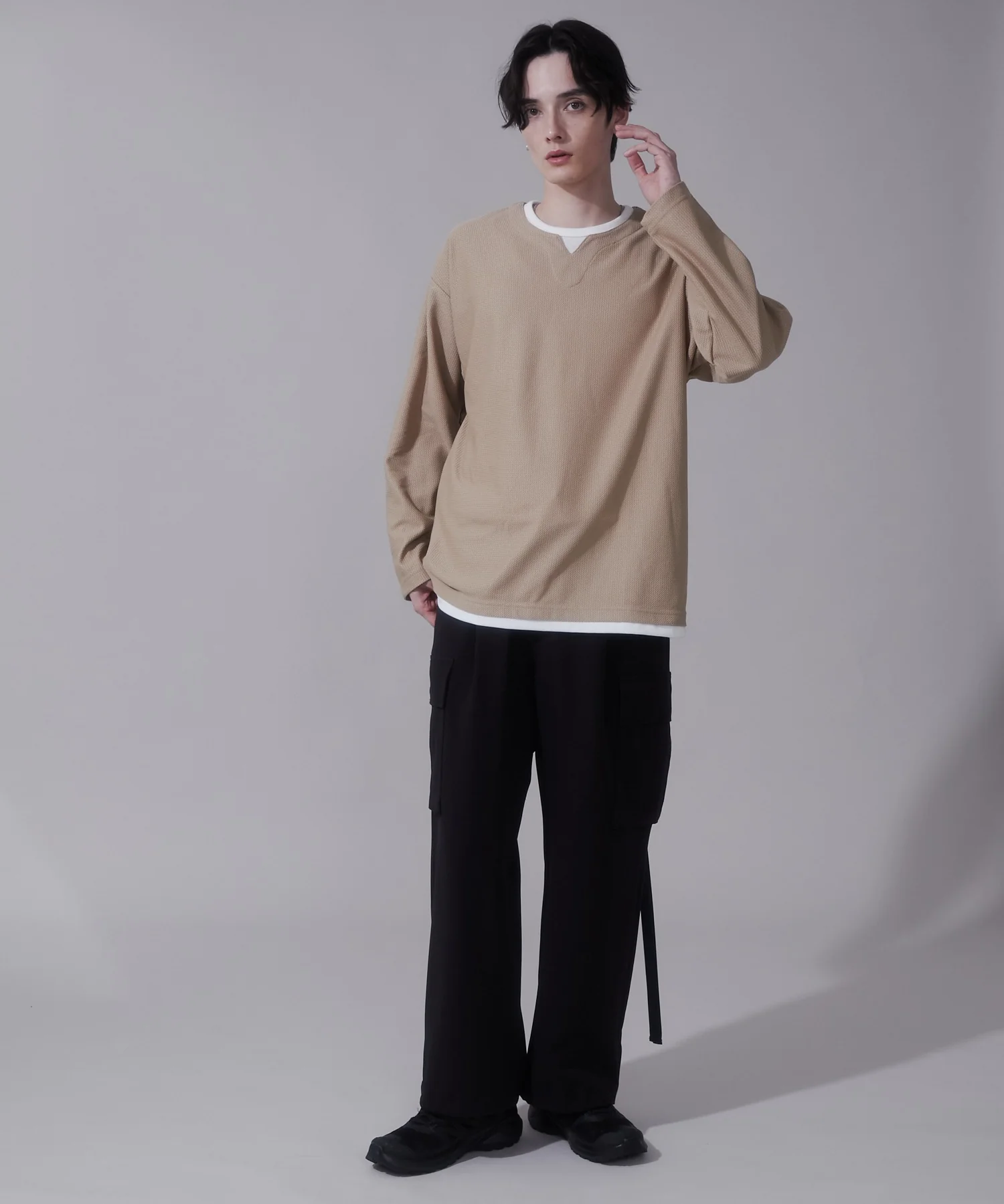 フェイクレイヤードキーネックT(LS) - Image 3