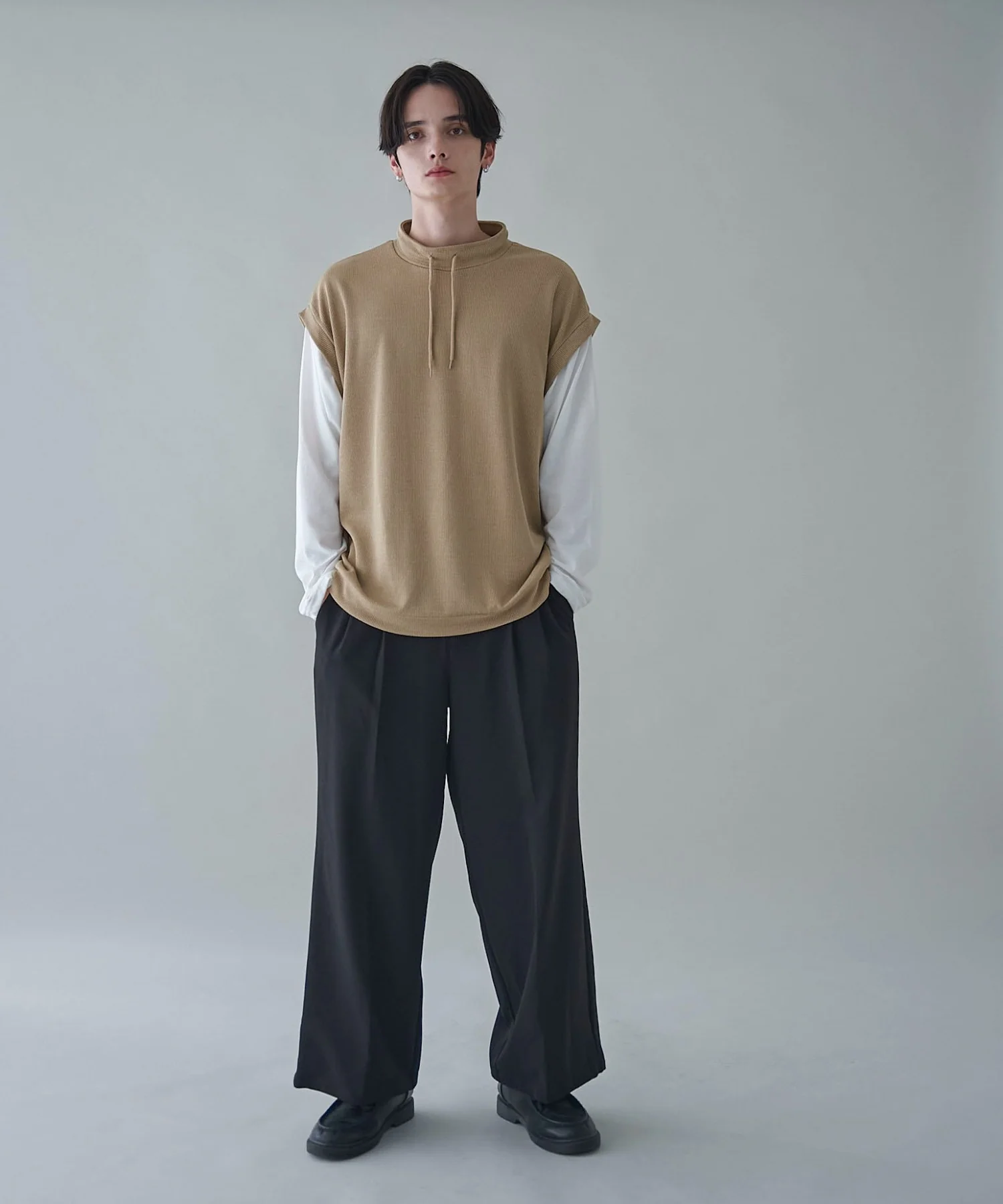 フェイクレイヤードモックネックベストT(LS) - Image 3