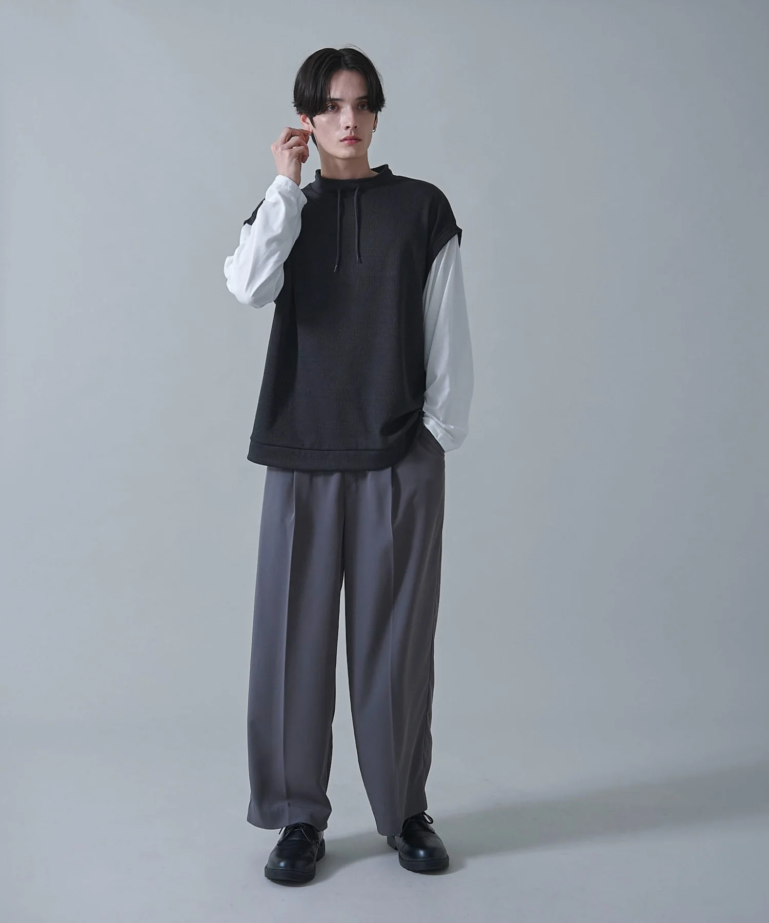 フェイクレイヤードモックネックベストT(LS) - Image 4