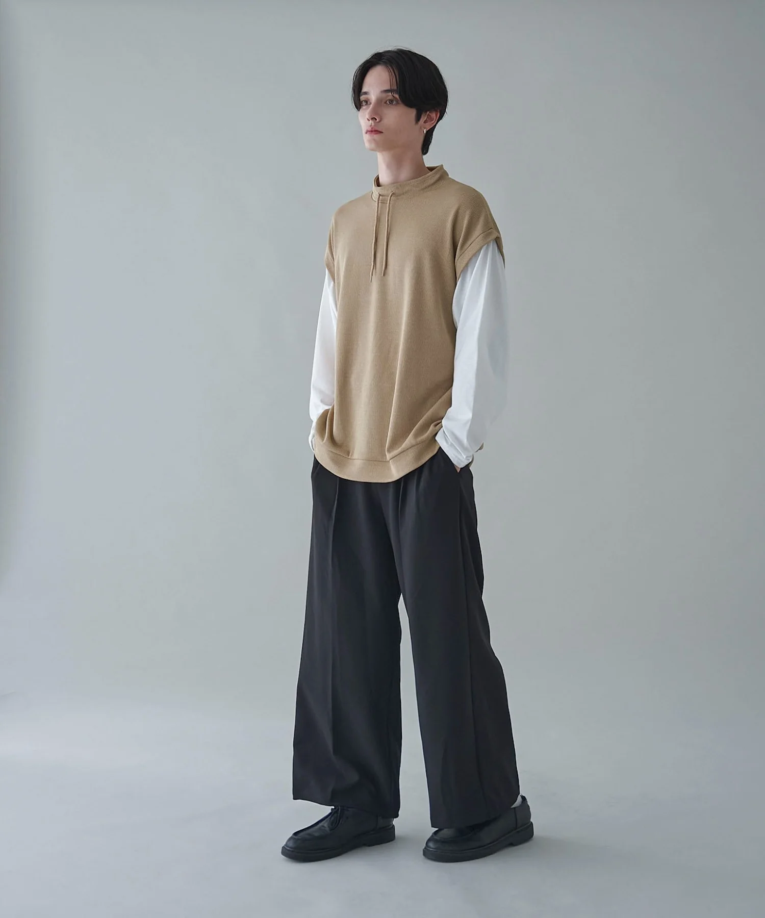 フェイクレイヤードモックネックベストT(LS) - Image 9