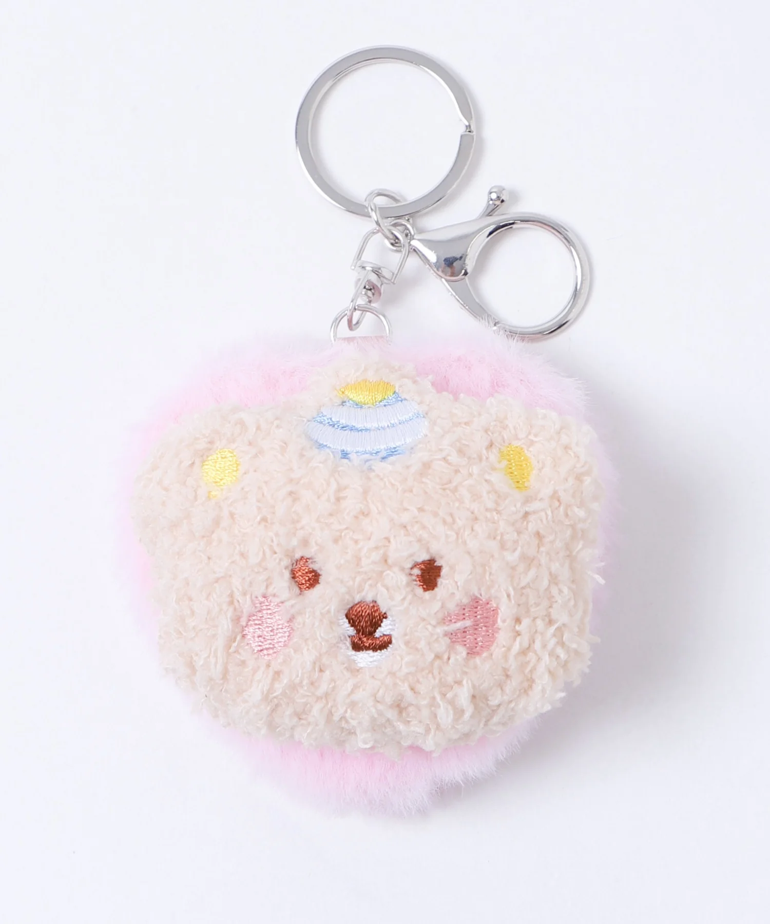 もこもこくまちゃんぬいぐるみミラーキーホルダー
