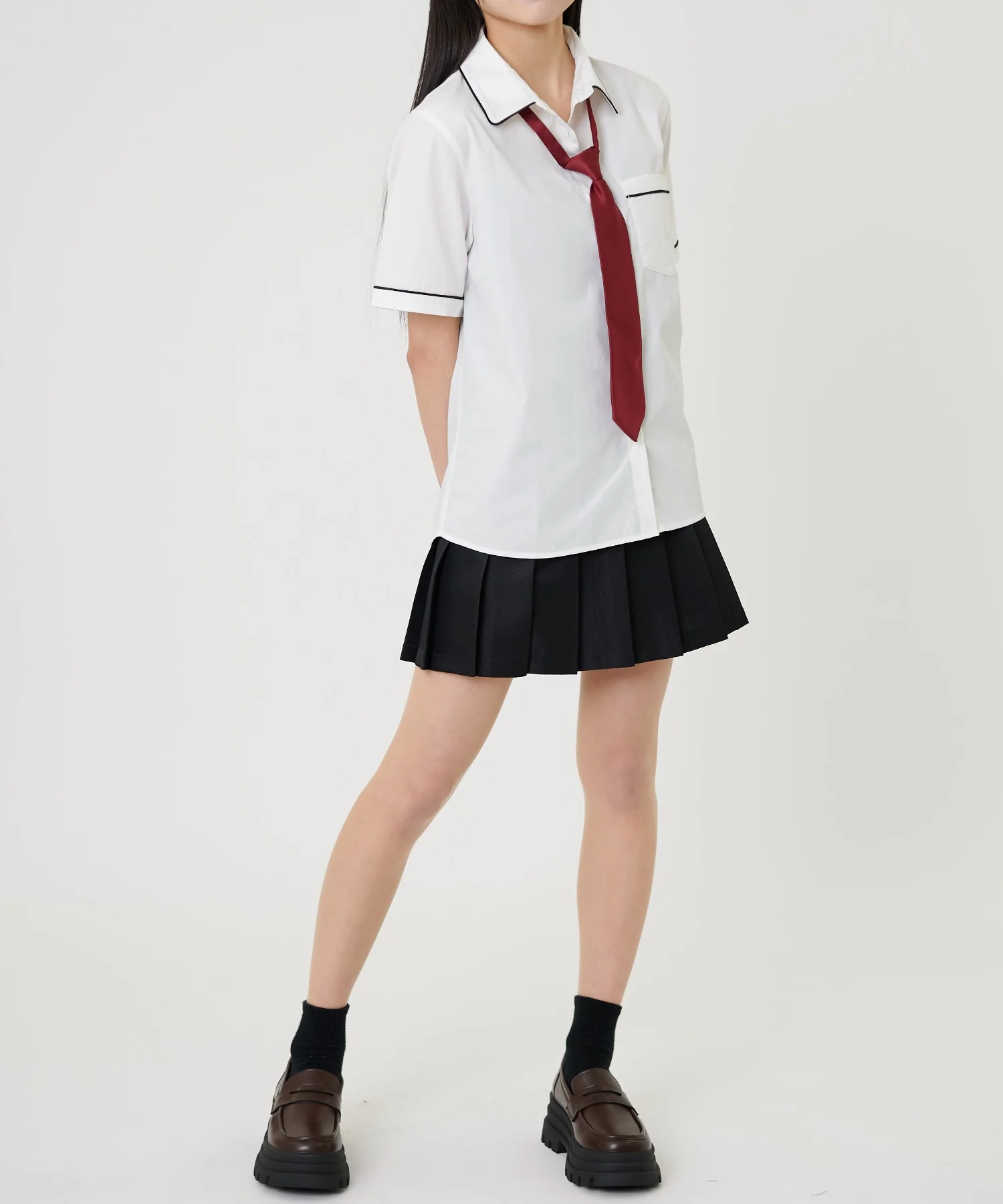 スクールパイピングシャツS/S - Image 3