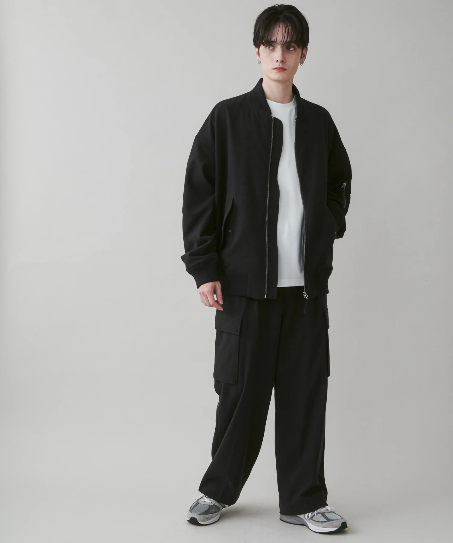 起毛TR ワイドカーゴスラックス - Image 4