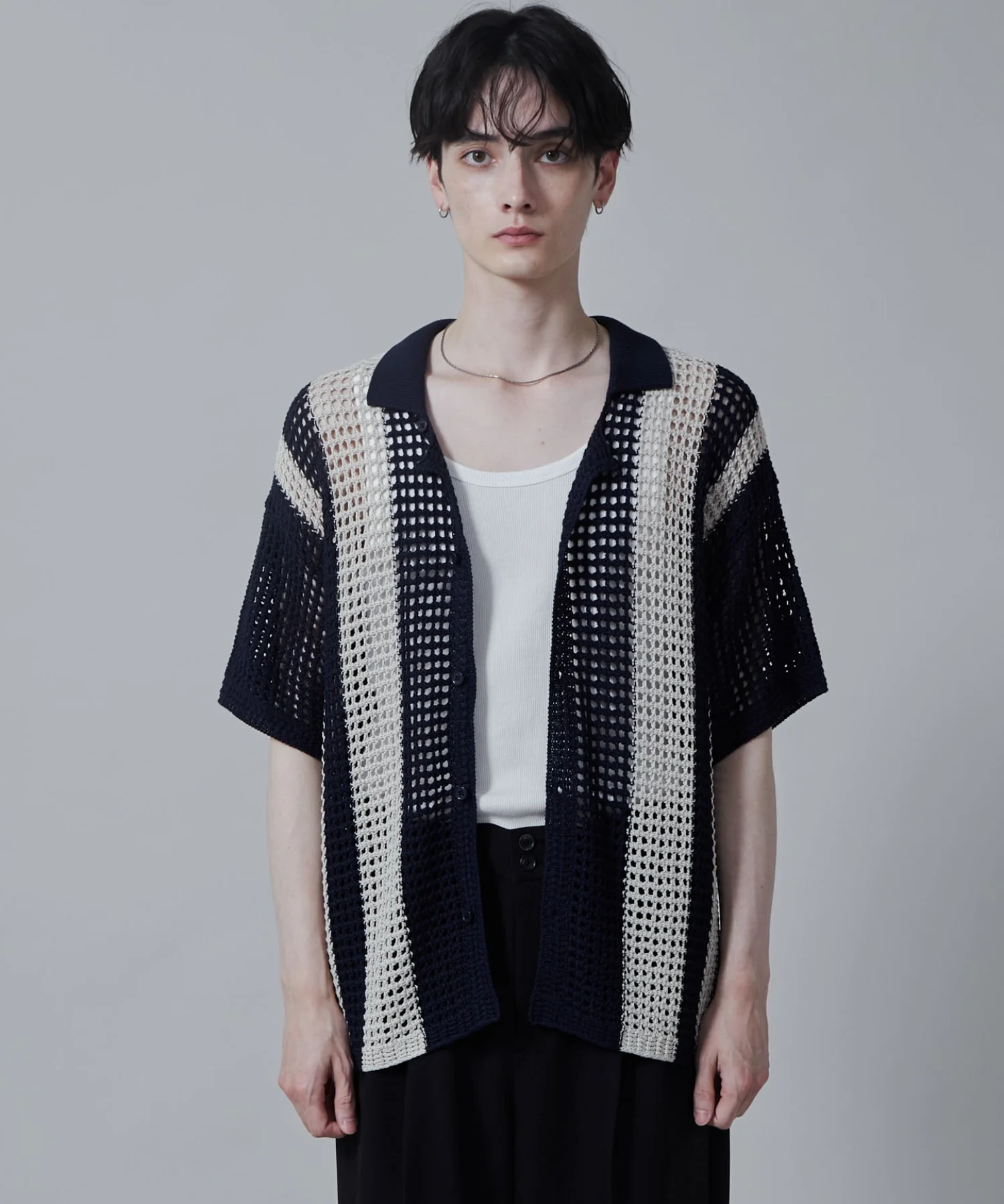 マルチストライプニットシャツ(S) - Image 13