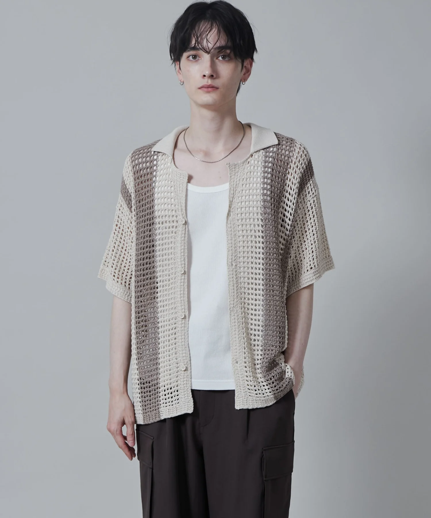 マルチストライプニットシャツ(S) - Image 26