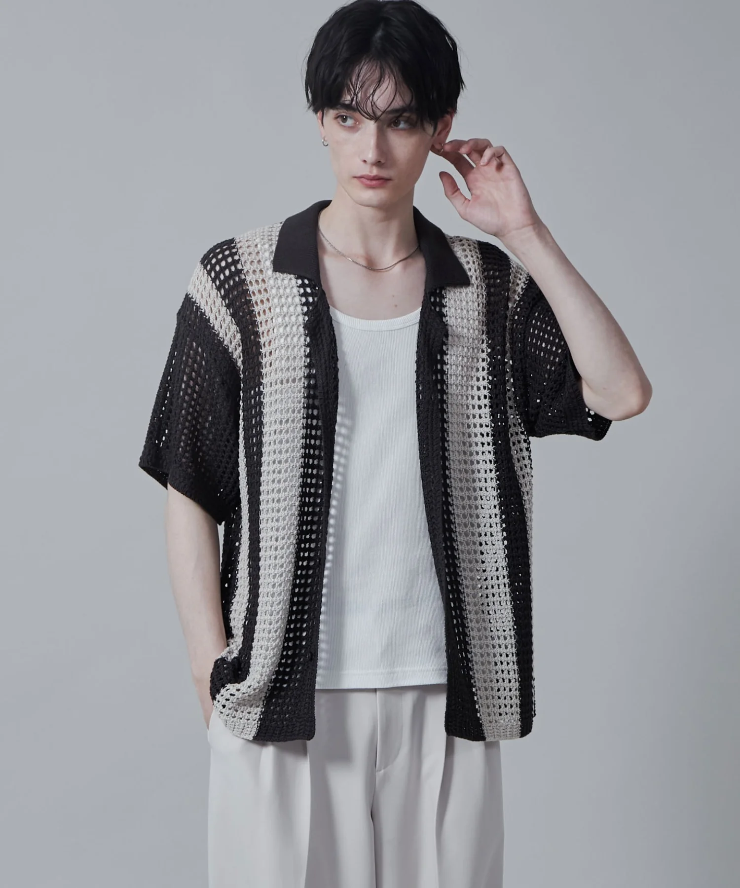 マルチストライプニットシャツ(S) - Image 41