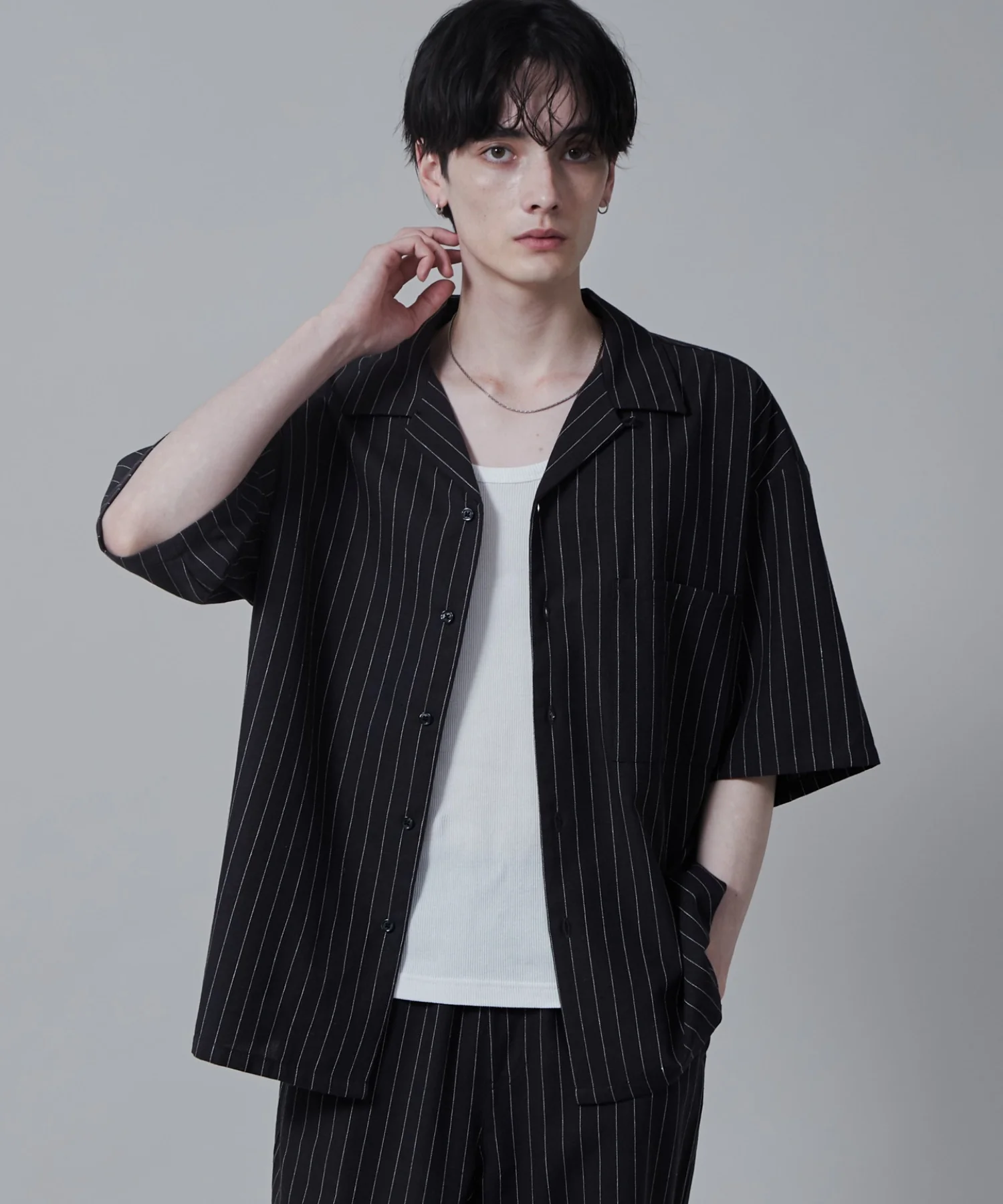 リネンレーヨンオープンカラーシャツ（S） - Image 13