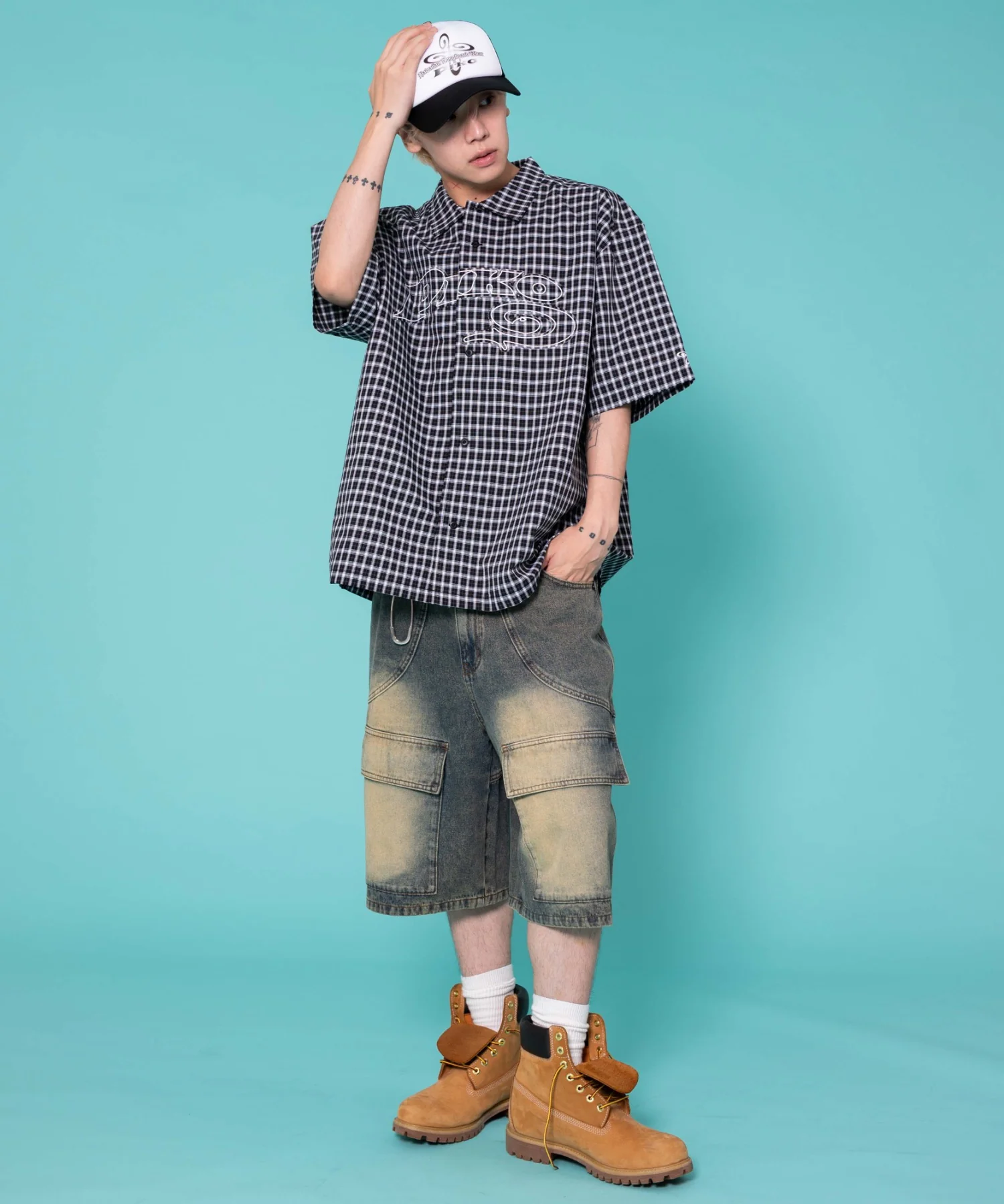 別注PIKOチェックグラフィックシャツ（SS） - Image 4