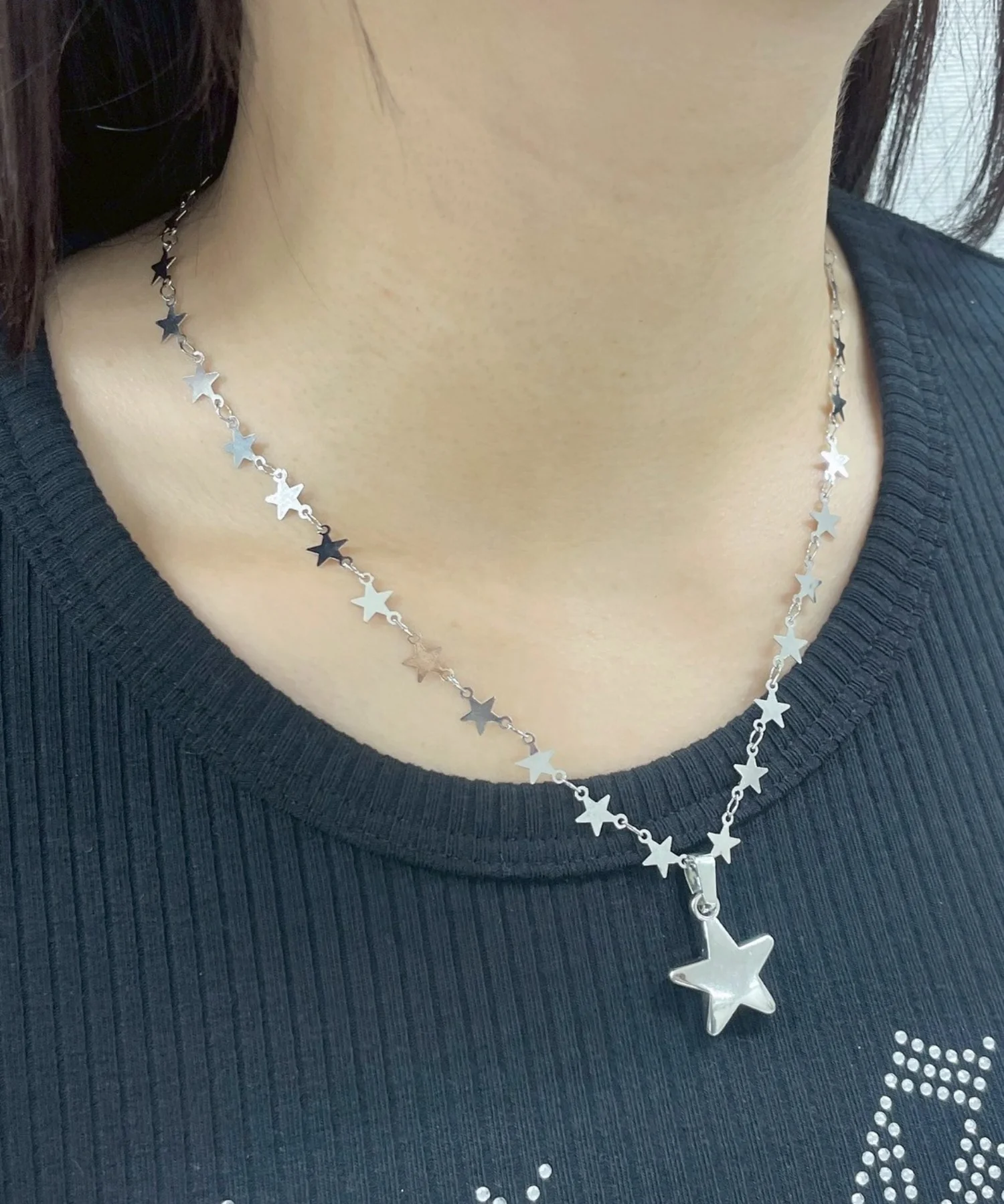 Lスターチェーンネックレス