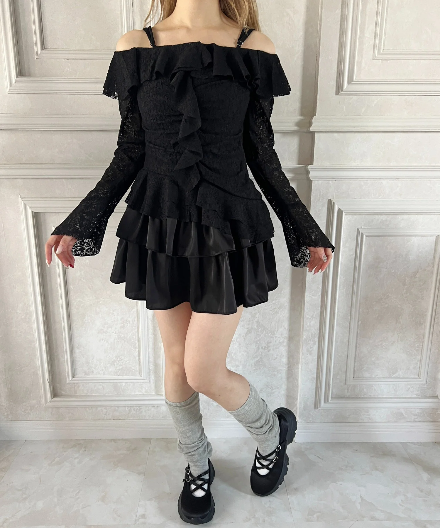 ベルスリーブレースオフショルトップス - Image 7