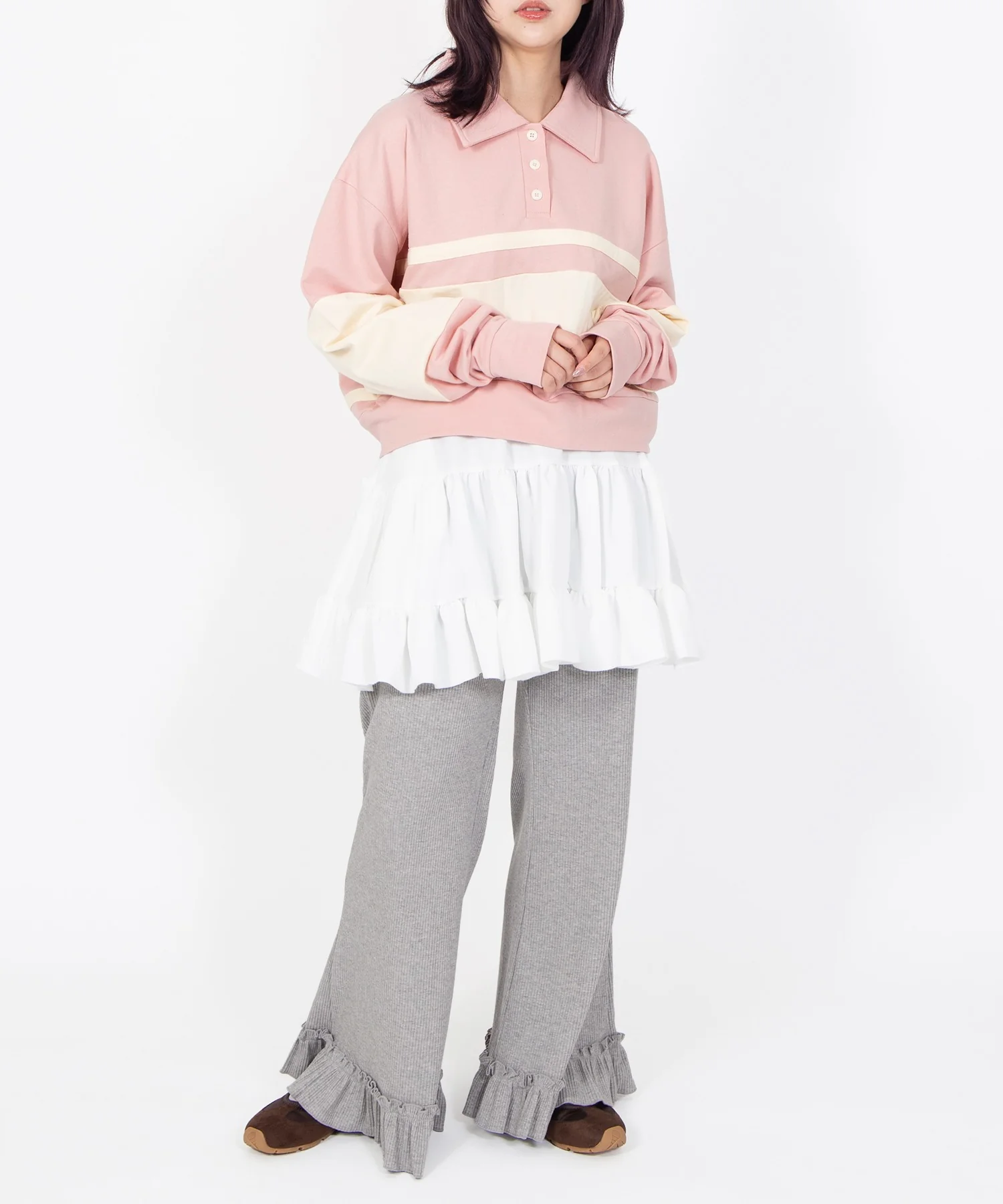 リブフレアフリルパンツ - Image 7