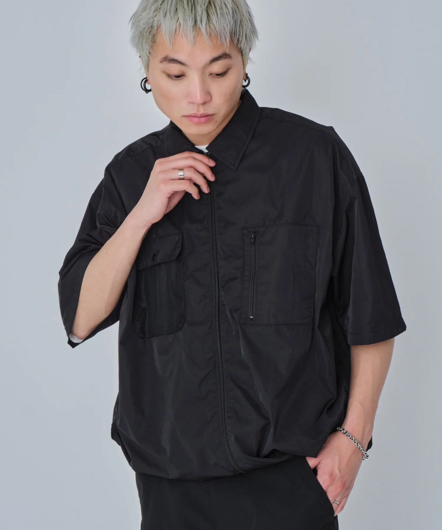 ナイロンメッシュZIPシャツ(SS) - Image 11