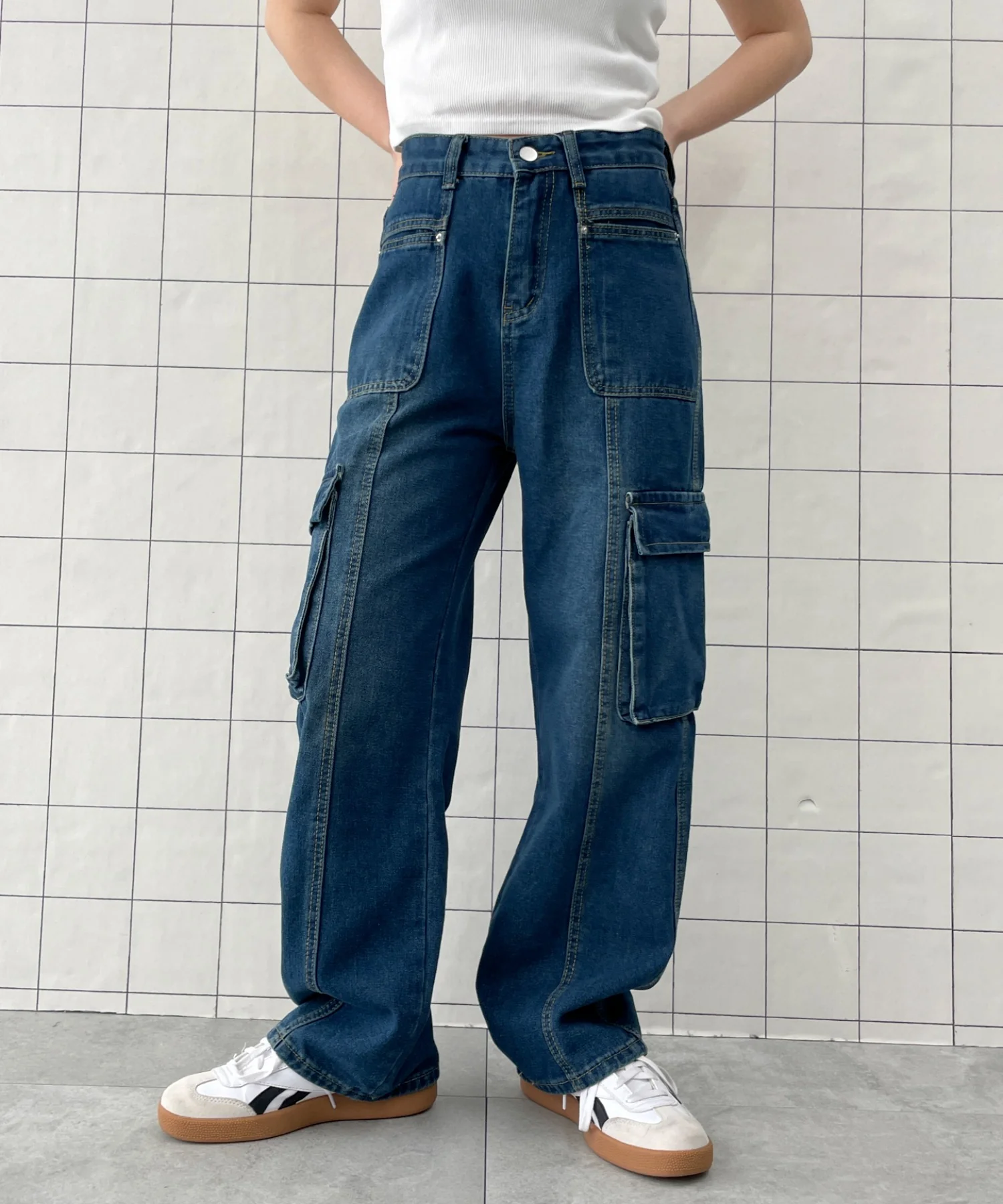 マルチポケットワイドカーゴパンツ