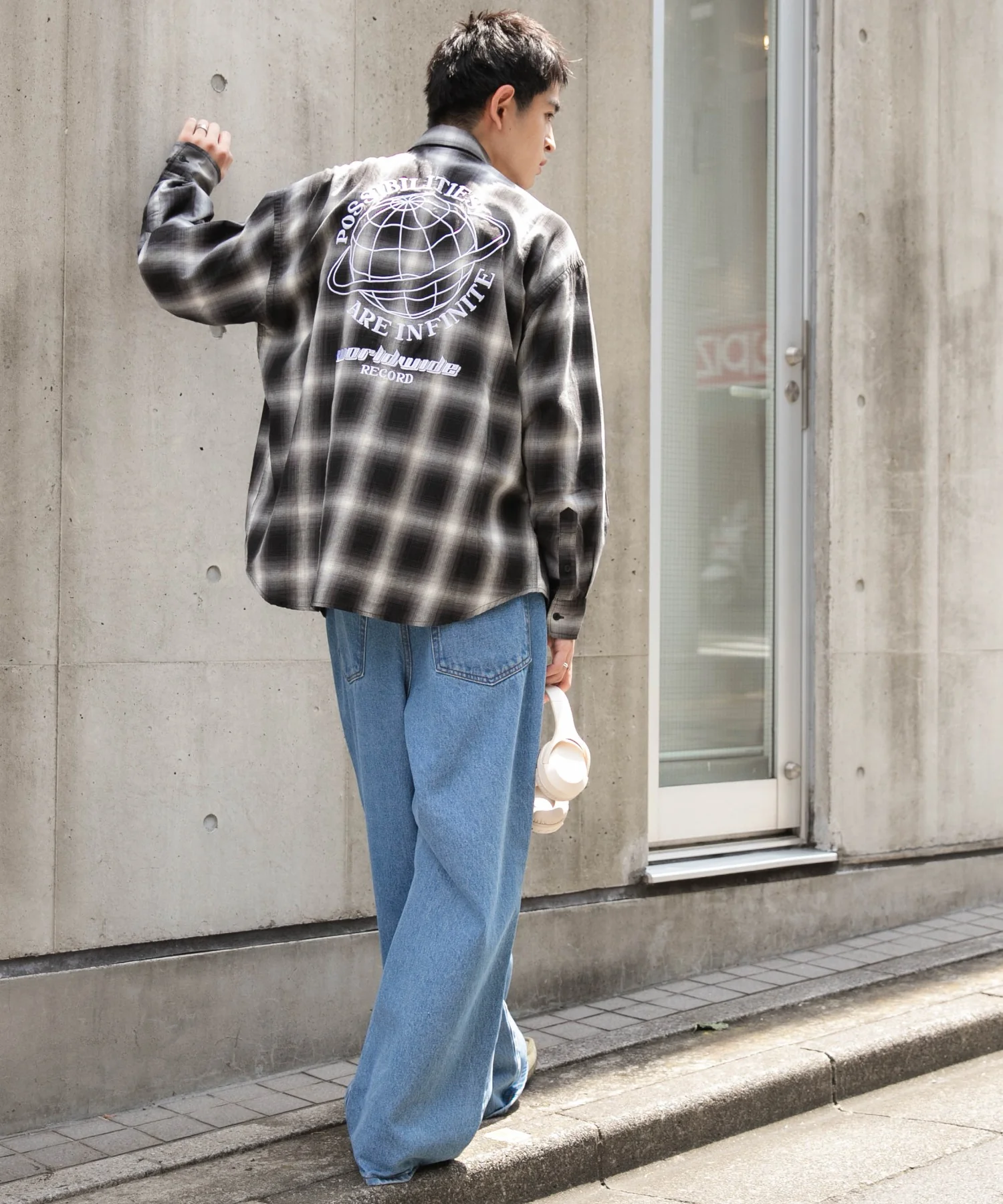 オンブレチェックグラフィックシャツ(LS) - Image 4