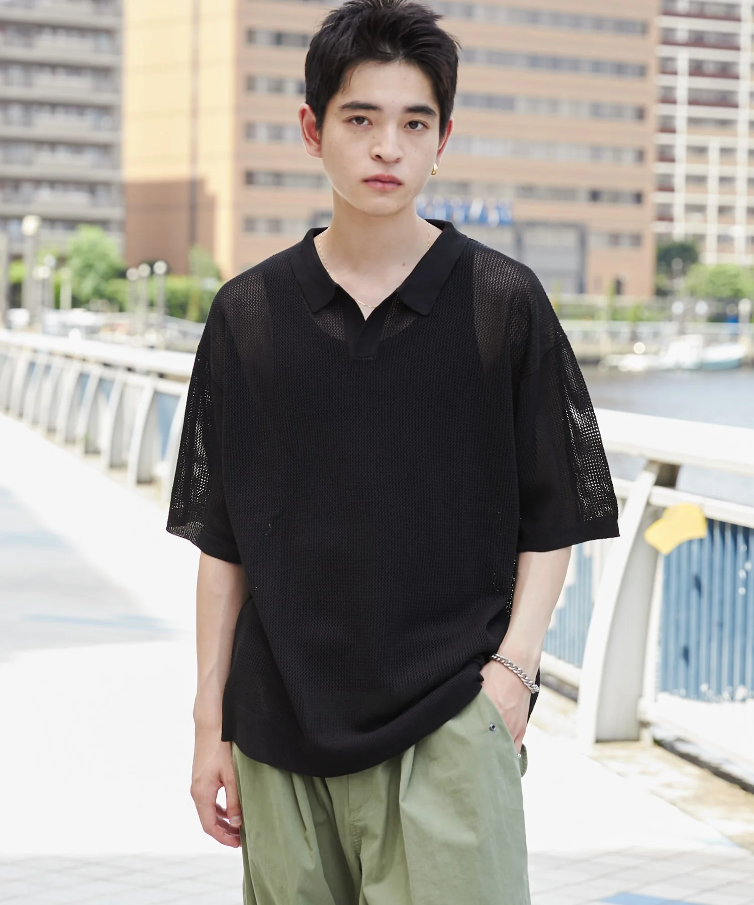 メッシュポロニットプルオーバー(S) - Image 10