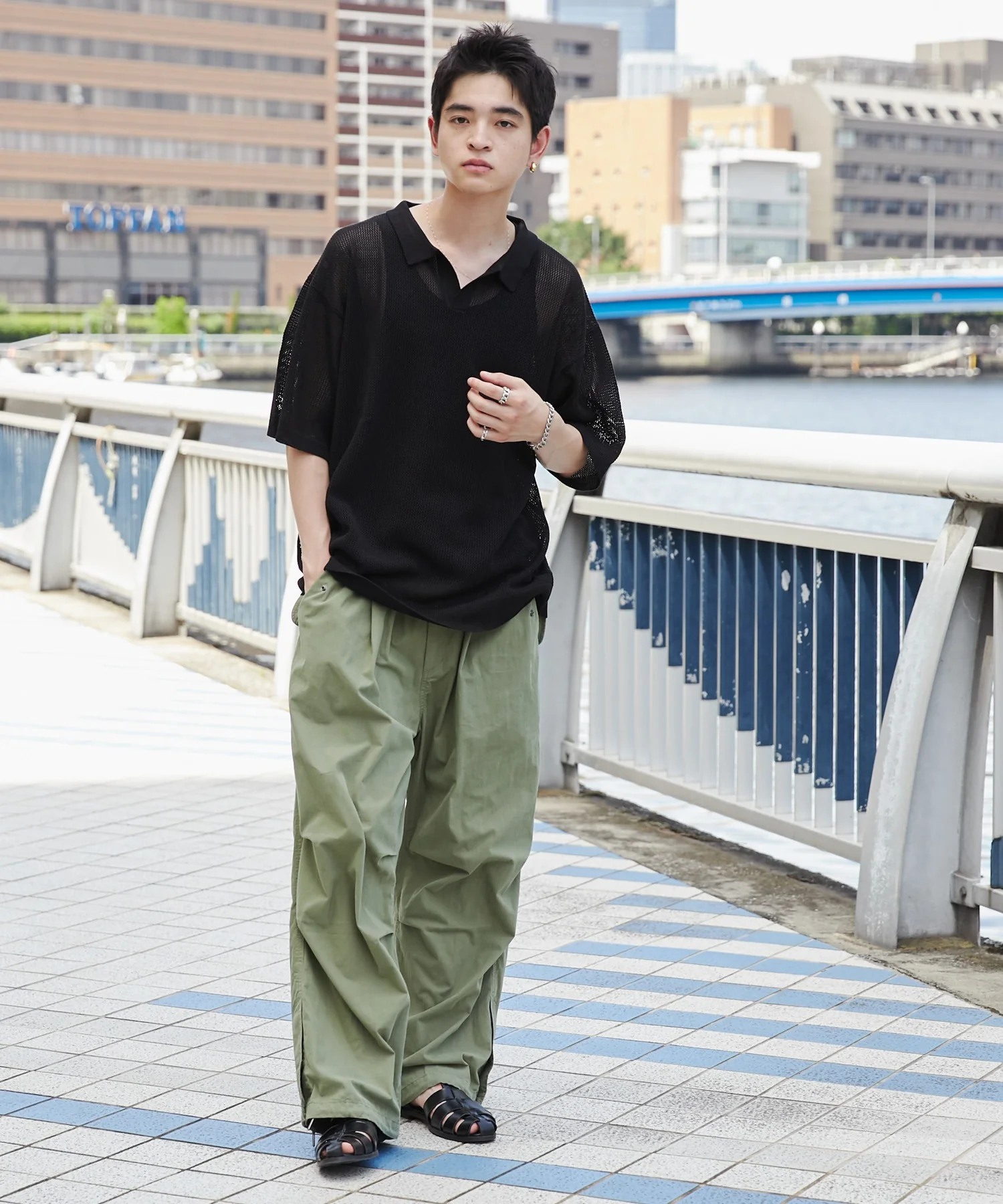 メッシュポロニットプルオーバー(S) - Image 4