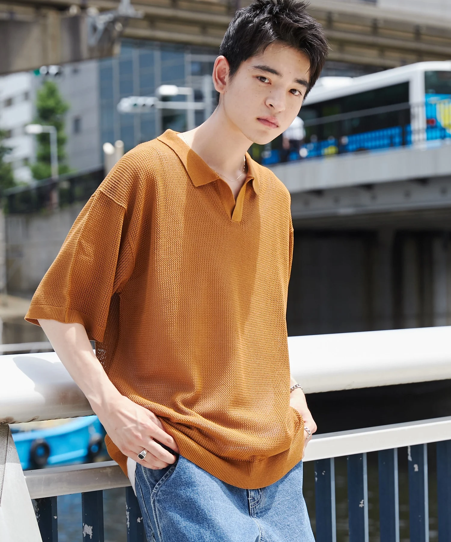 メッシュポロニットプルオーバー(S) - Image 7