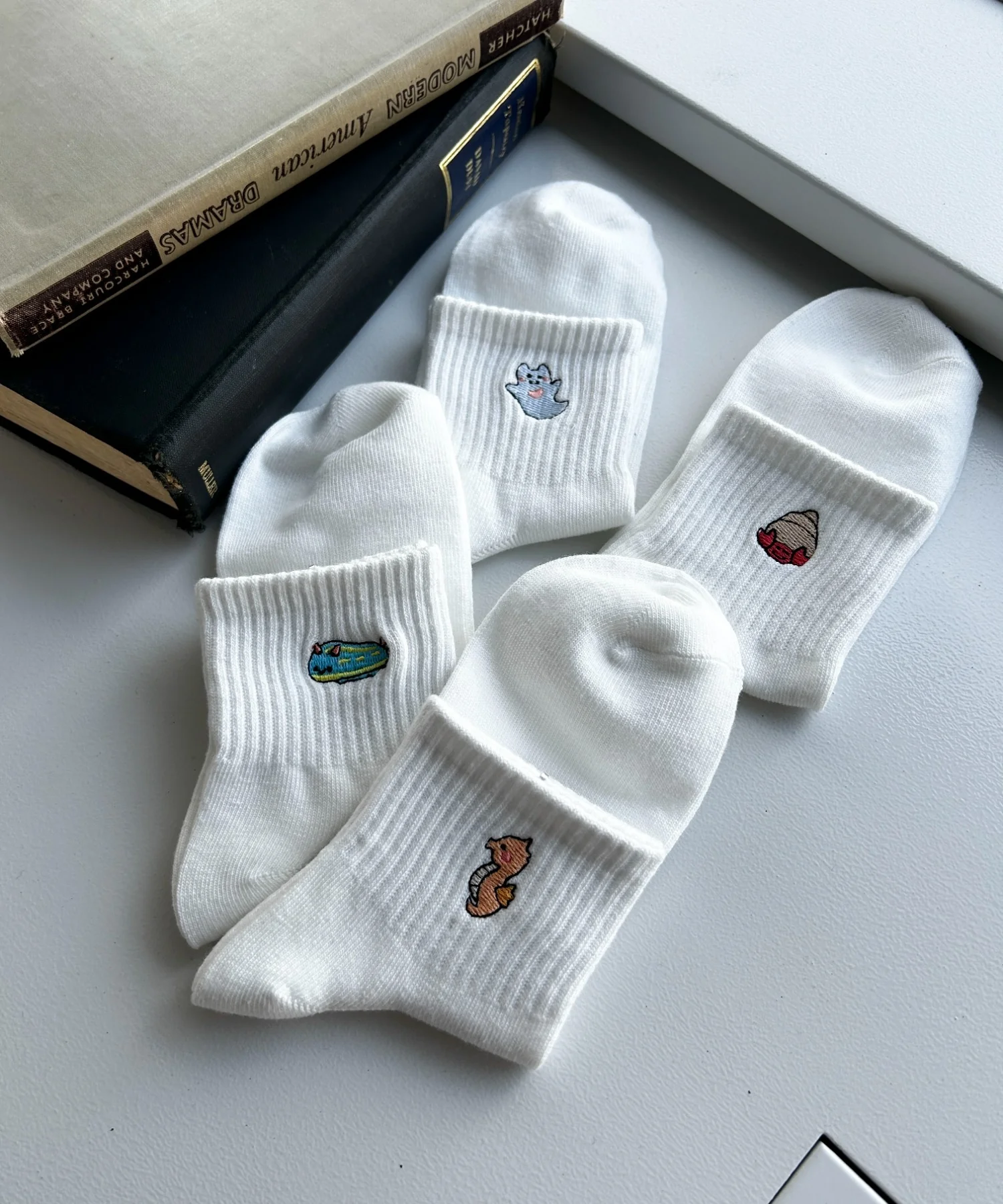 アニマル刺繍アンクル底パイルソックス(23-25cm) - Image 23