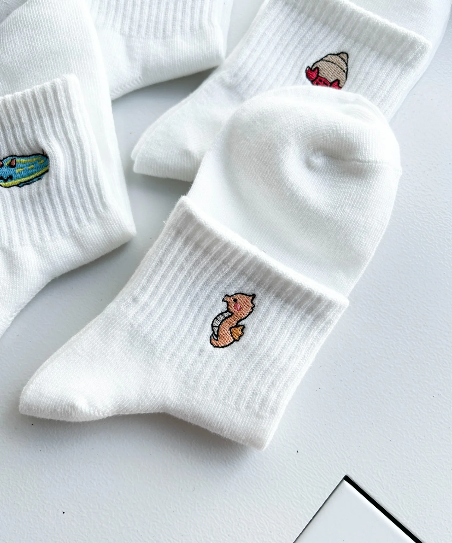 アニマル刺繍アンクル底パイルソックス(23-25cm) - Image 3