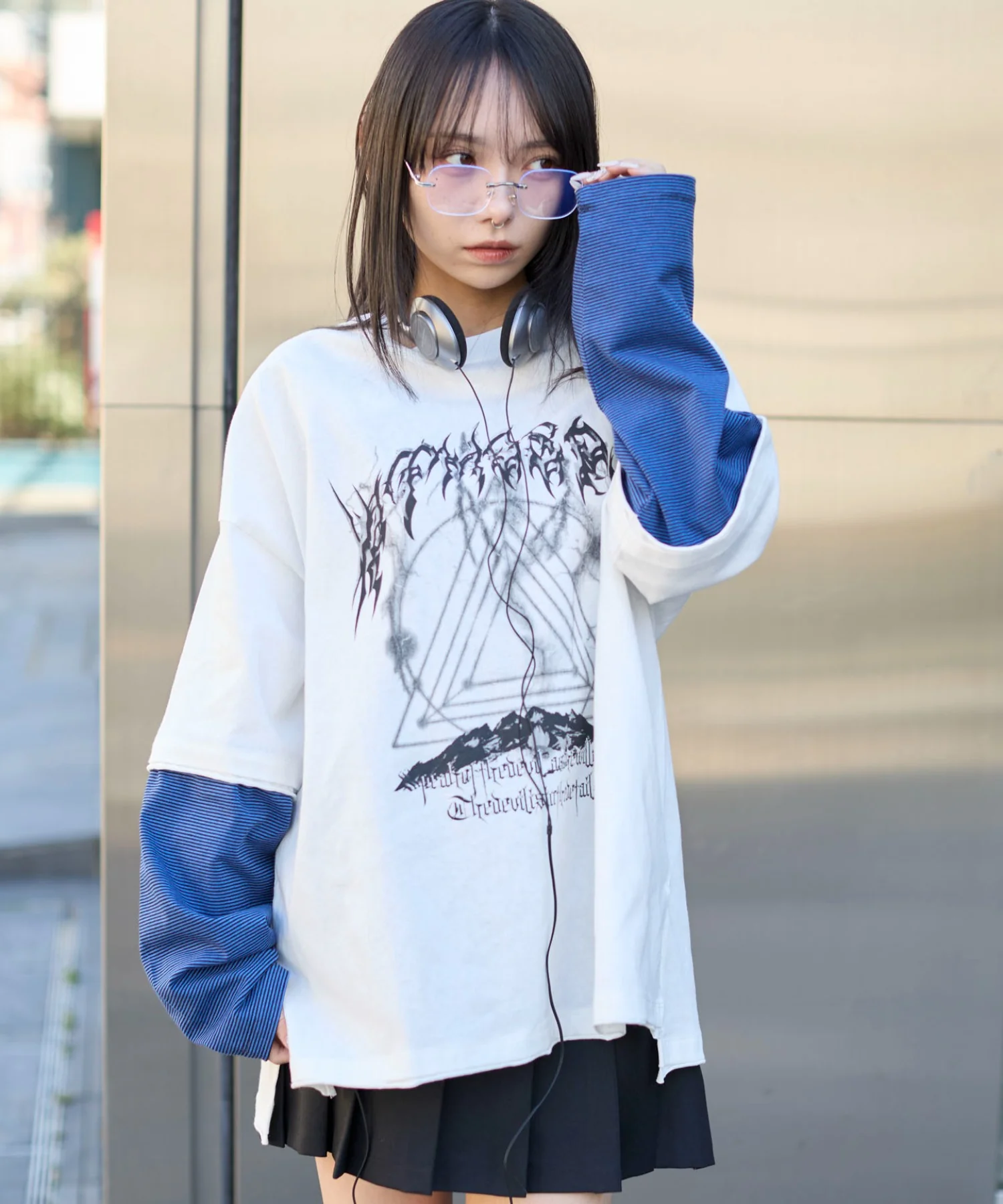 フェイクレイヤードグラフィックT(LS)