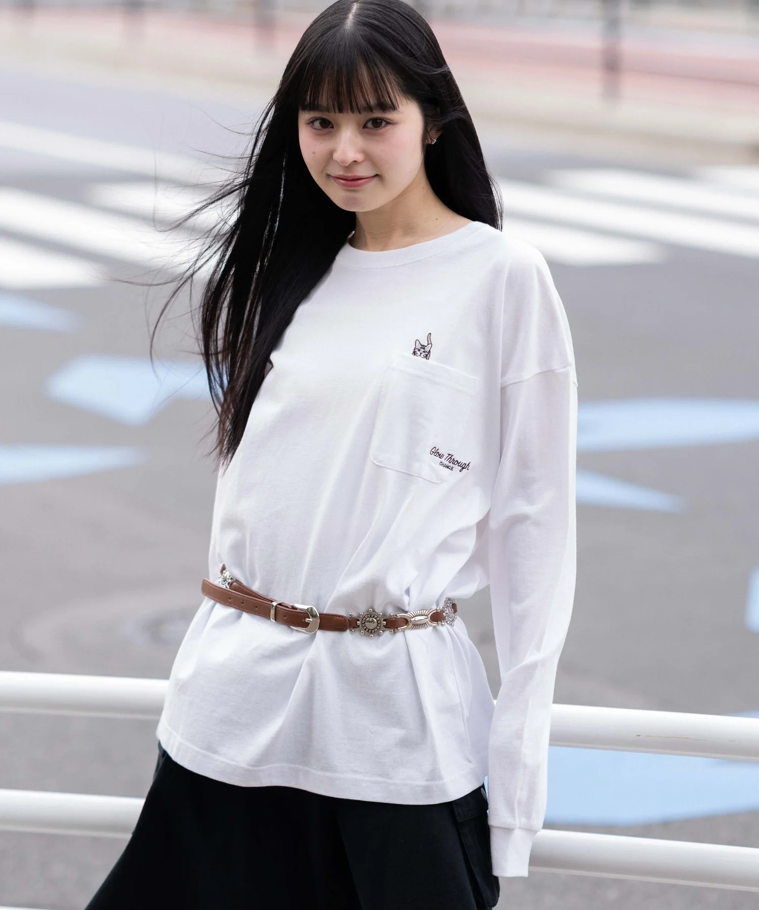 ポケット刺繍BIG T(LS) - Image 2