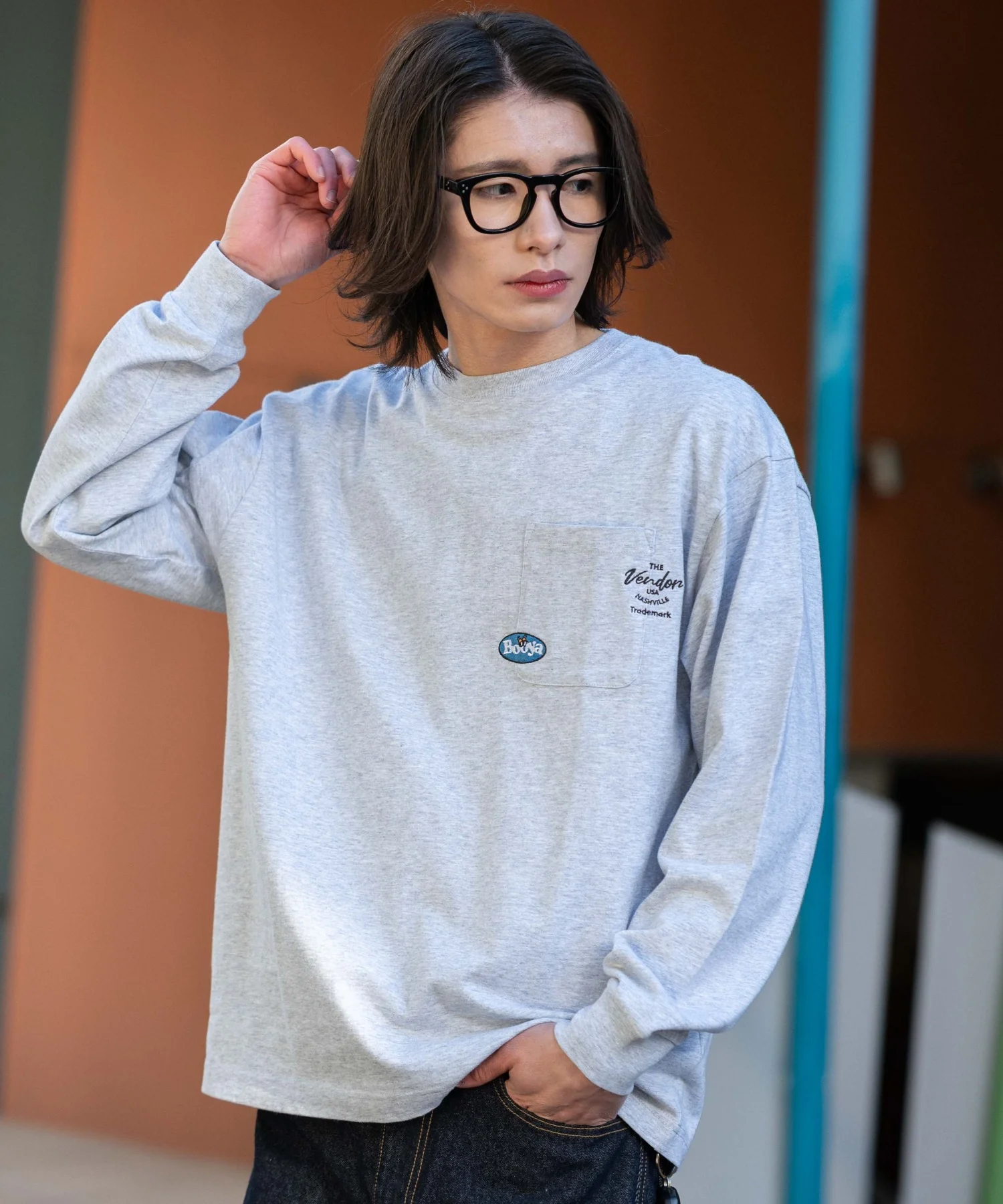 ポケット刺繍BIG T(LS) - Image 3