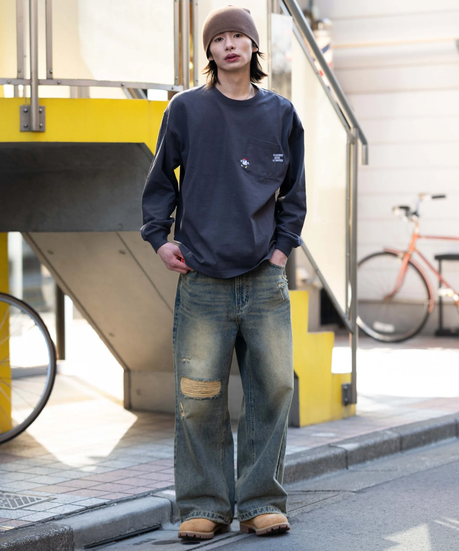 ポケット刺繍BIG T(LS) - Image 6
