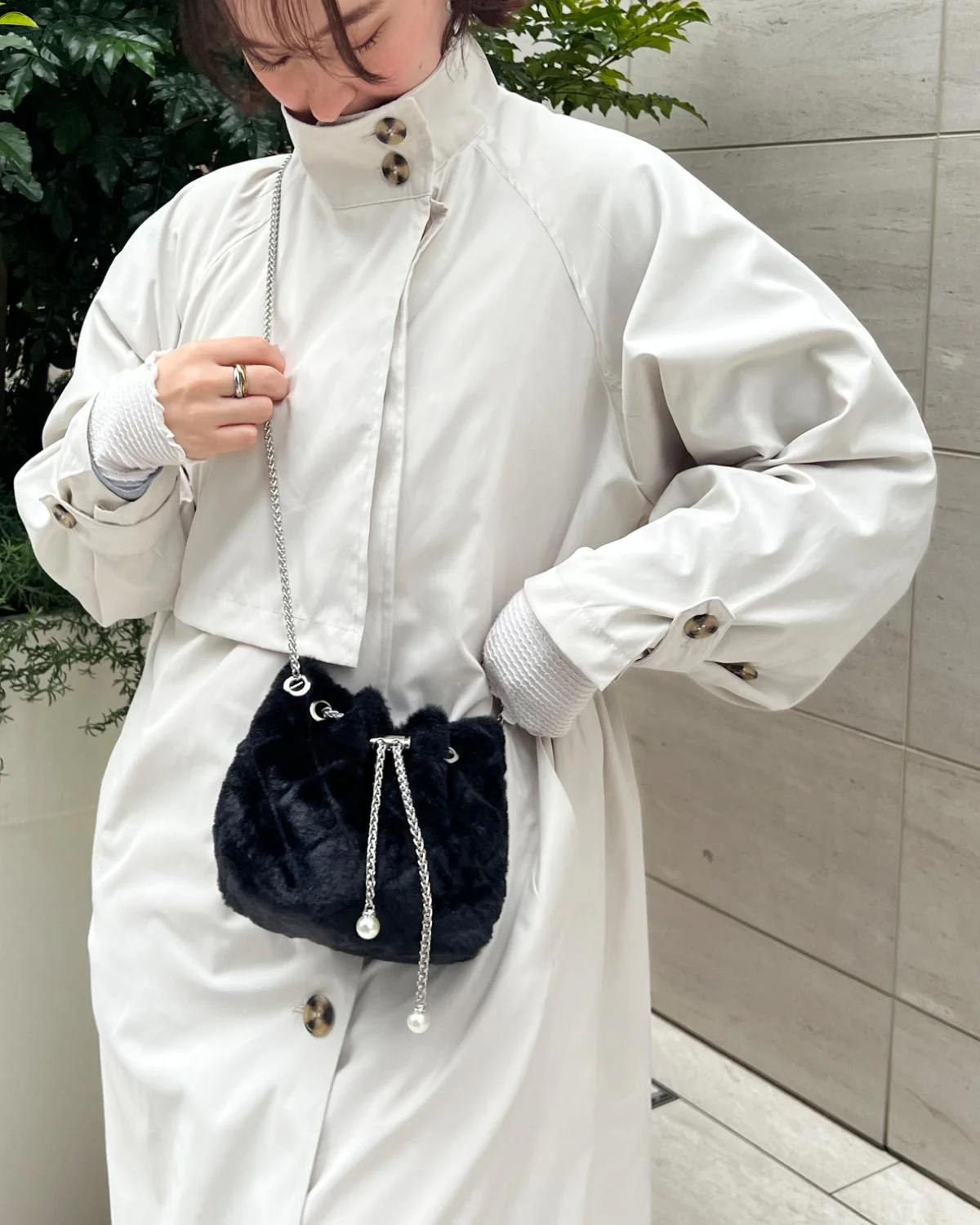 ファーキルトチェーンバッグ - Image 11