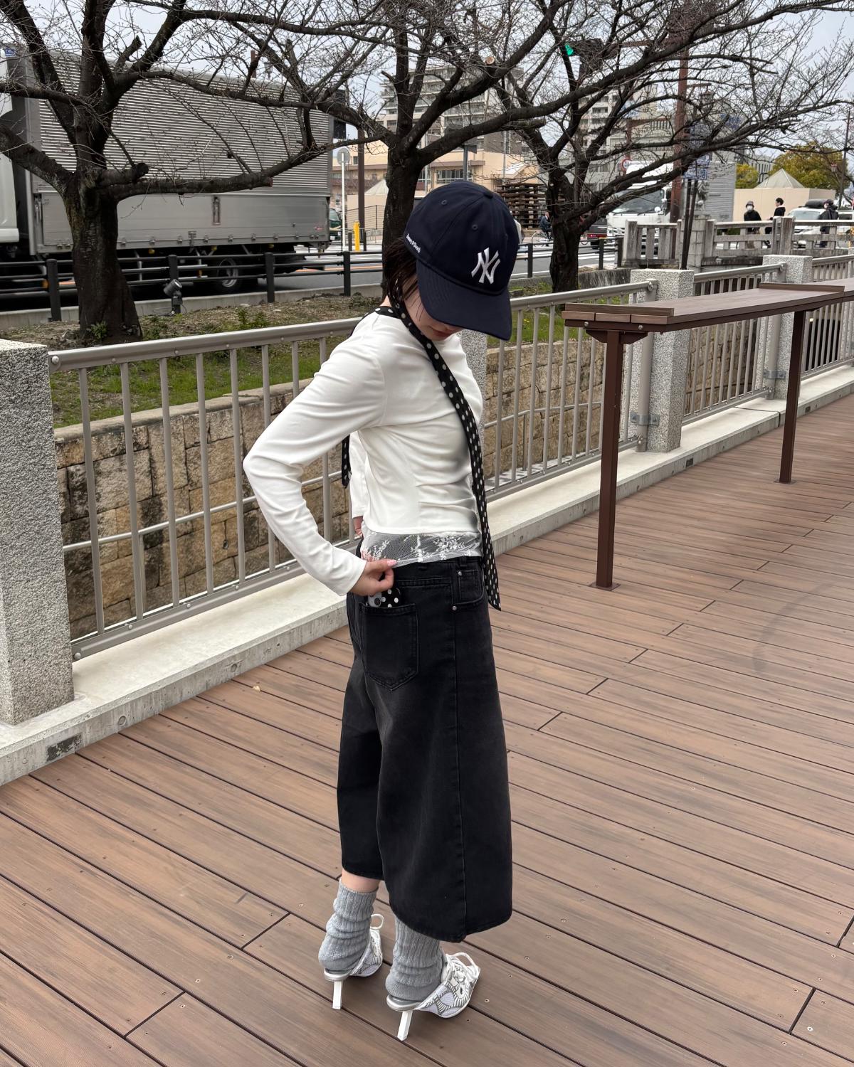 ワイドハーフデニムパンツ - Image 6